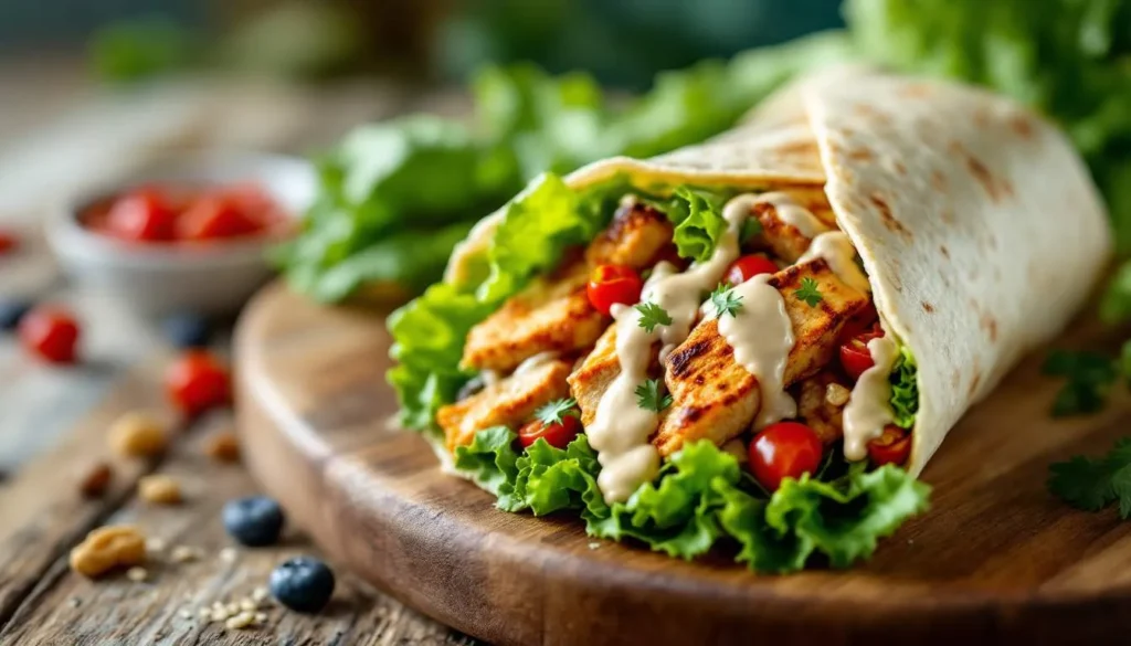 chicken caesar wrap calories